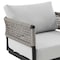 Armen Living Felicia and Argiope 3 Piece Patio Outdoor Swivel Seating Set in Black Aluminum 840254332621 - alternate 5